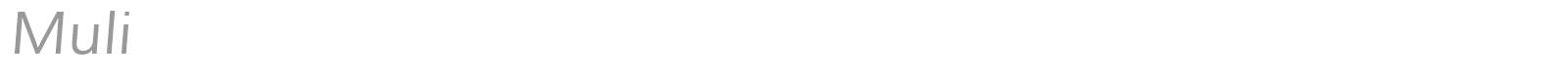 Muli font preview